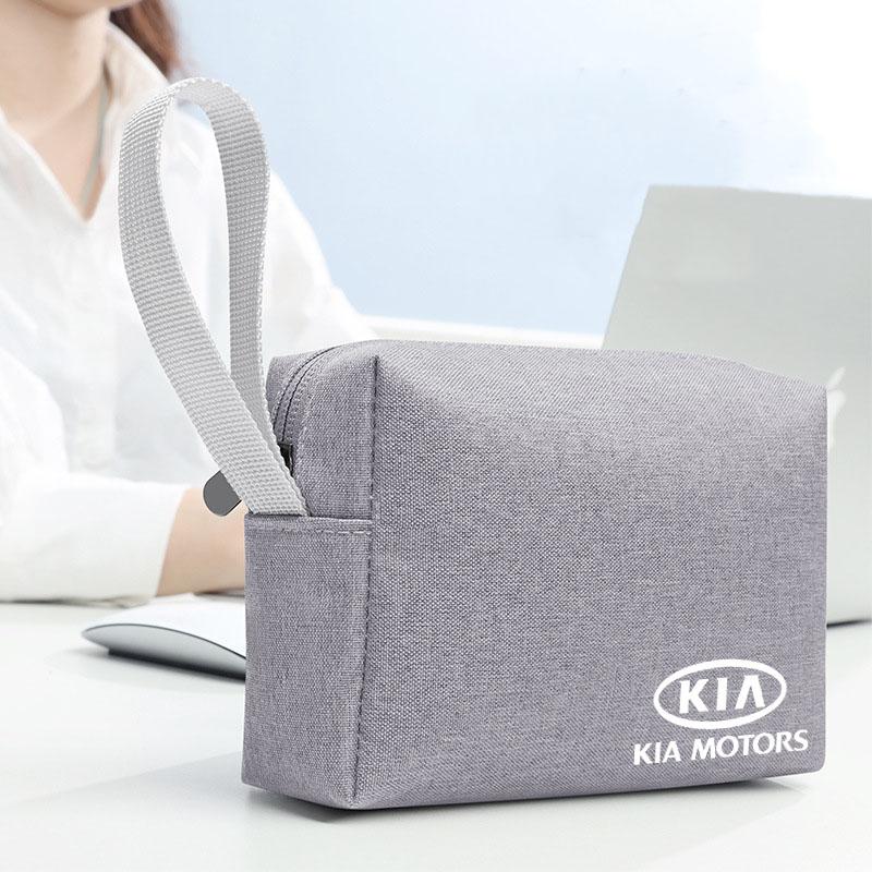 AHT1 Car Multi-function Storage Bag Portable Organizer Card Bag For KIA KN K3 K5 Sportage Sorento Picanto Ceed RIO 2 3 4 Accessories