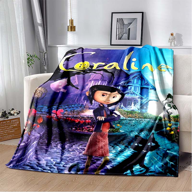 

Coraline Movie Fantasy Scene Fleece Blanket, Soft Throw Blanket for Horror Fans, Home Decor Gift 80cm x 120cm