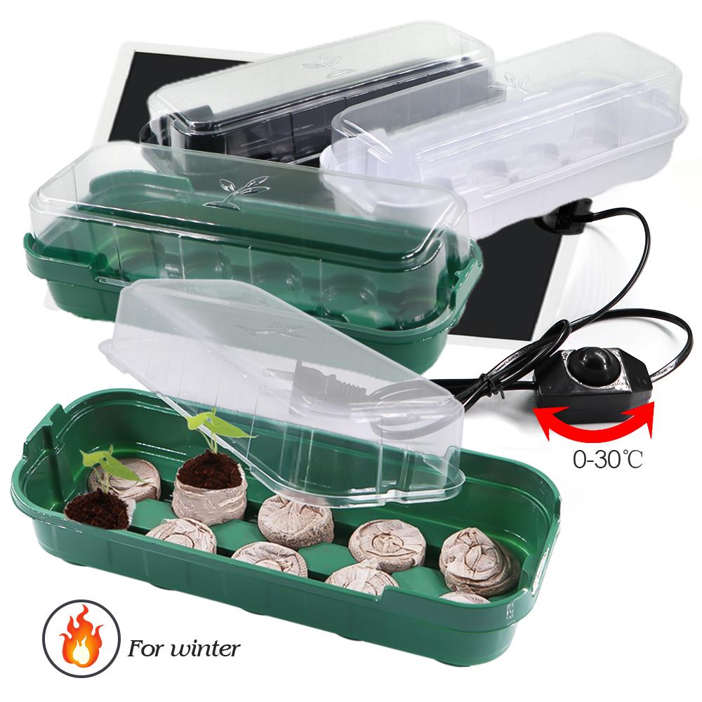 14/35W Plăcuță de Încălzire Plante Încălzitor Covoraș Termic Tăvi Răsaduri Pepinieră Cutie Germinare Seră Ștecher US/EU/UK/AU Control Temperatură