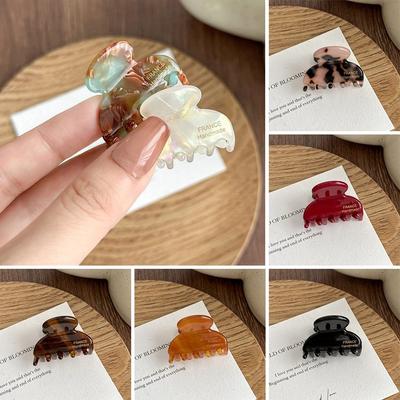 Elegant Hair Claw 3.5CM Acetate Leopard Hair Claw Fashion Shark Clip  Styling Tool