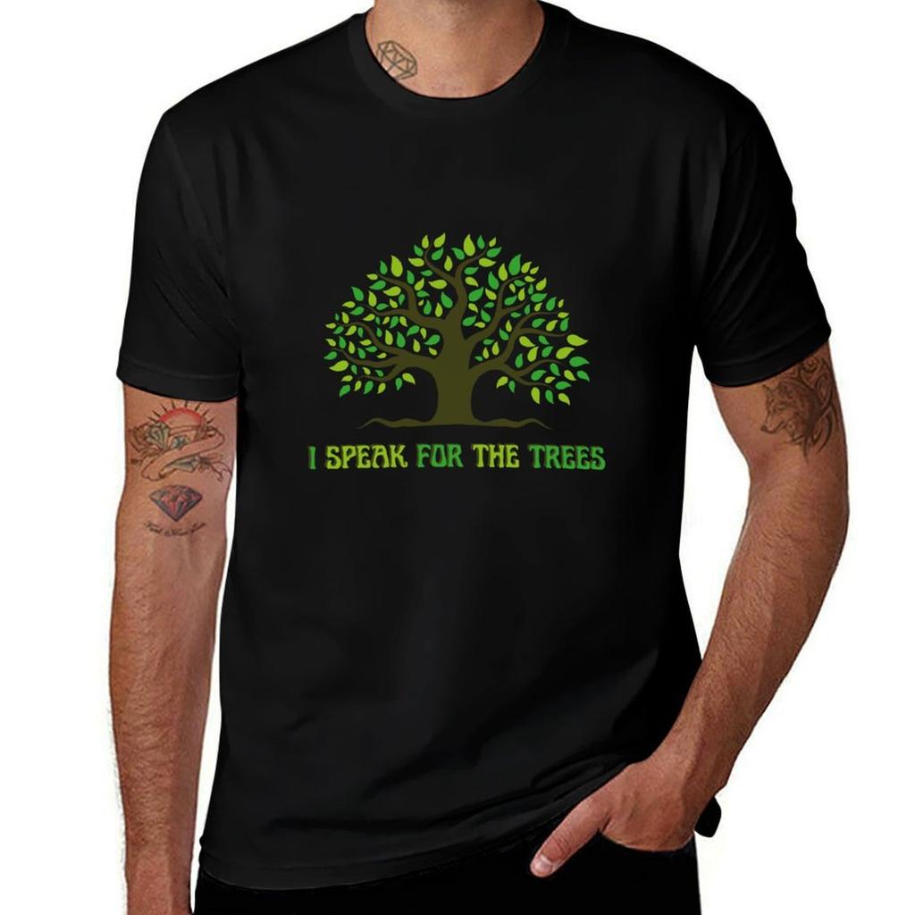 I Speak For The Trees T-Shirt blue archive plus size clothes graphic t shirt vintage topping mens workout shirts