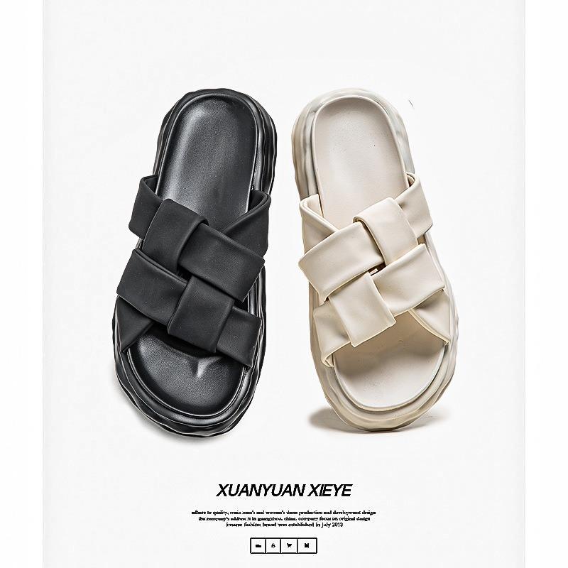 3022 summer slippers men's dissolved bottom outer wear original niche design thick-soled non-slip beach shoes men