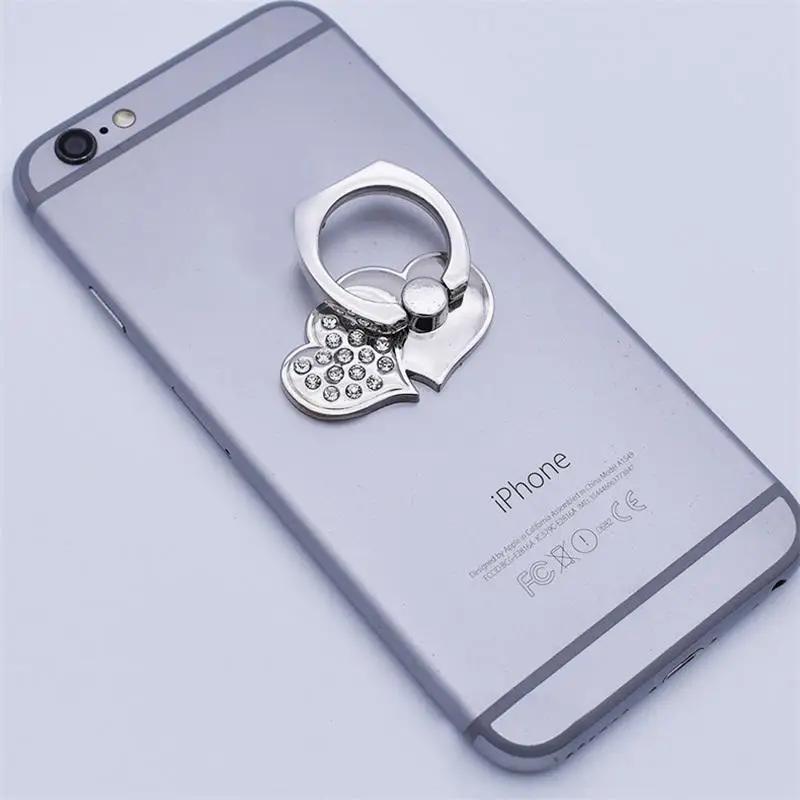 Fashion Luxury Diamond Shiny Gemstones Metal Mobile Phone Ring Bracket Phone Holder Rotatable Ring Bracket for iPhone Samsung
