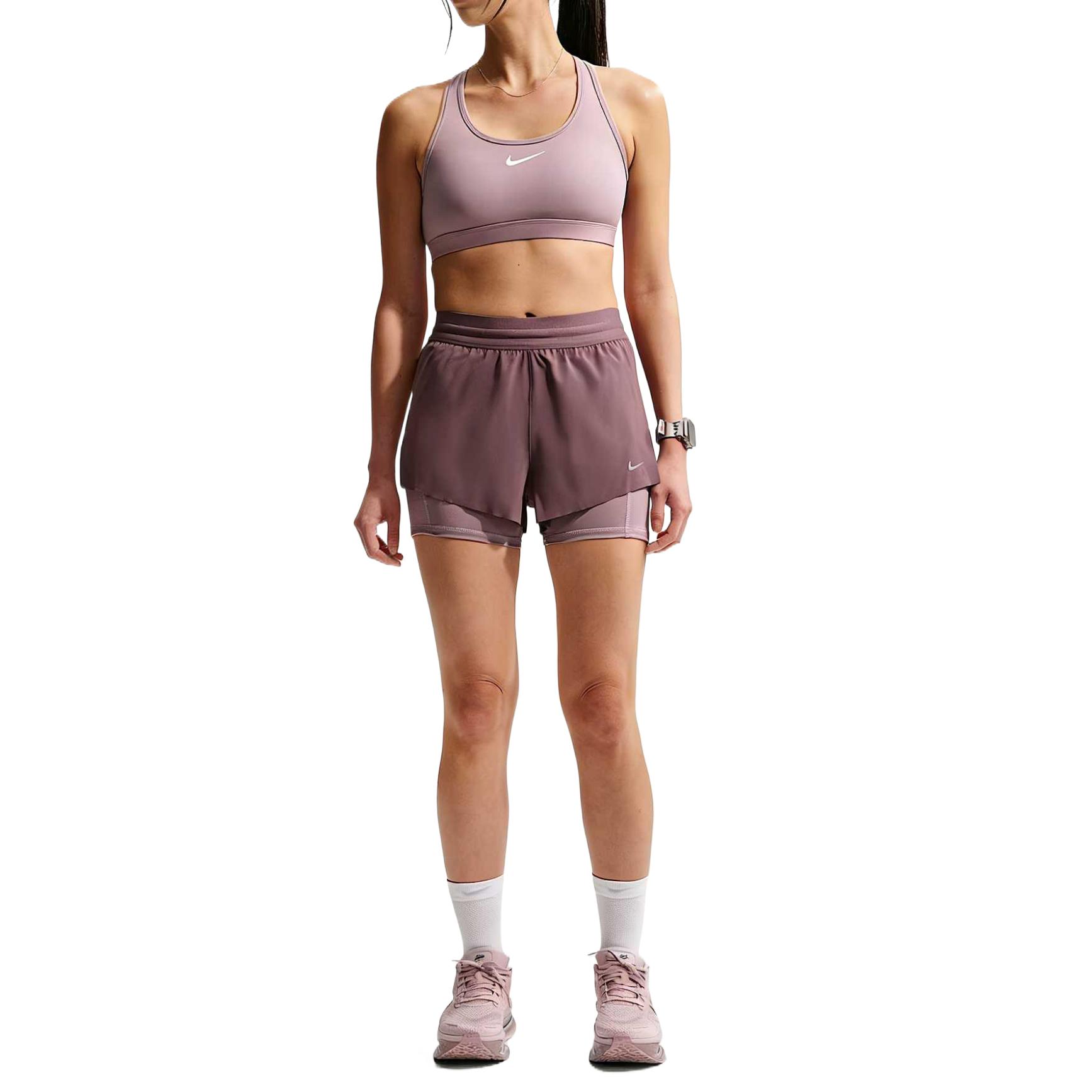 Nike Dri-FIT Swift Women s Mid-Rise 2-in-1 Running Shorts Tattoo Light Violet Ore HJ5377-502 S