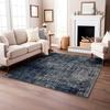 Blue Rug Design 3D Digital Print Non-Slip Flooring Carpet