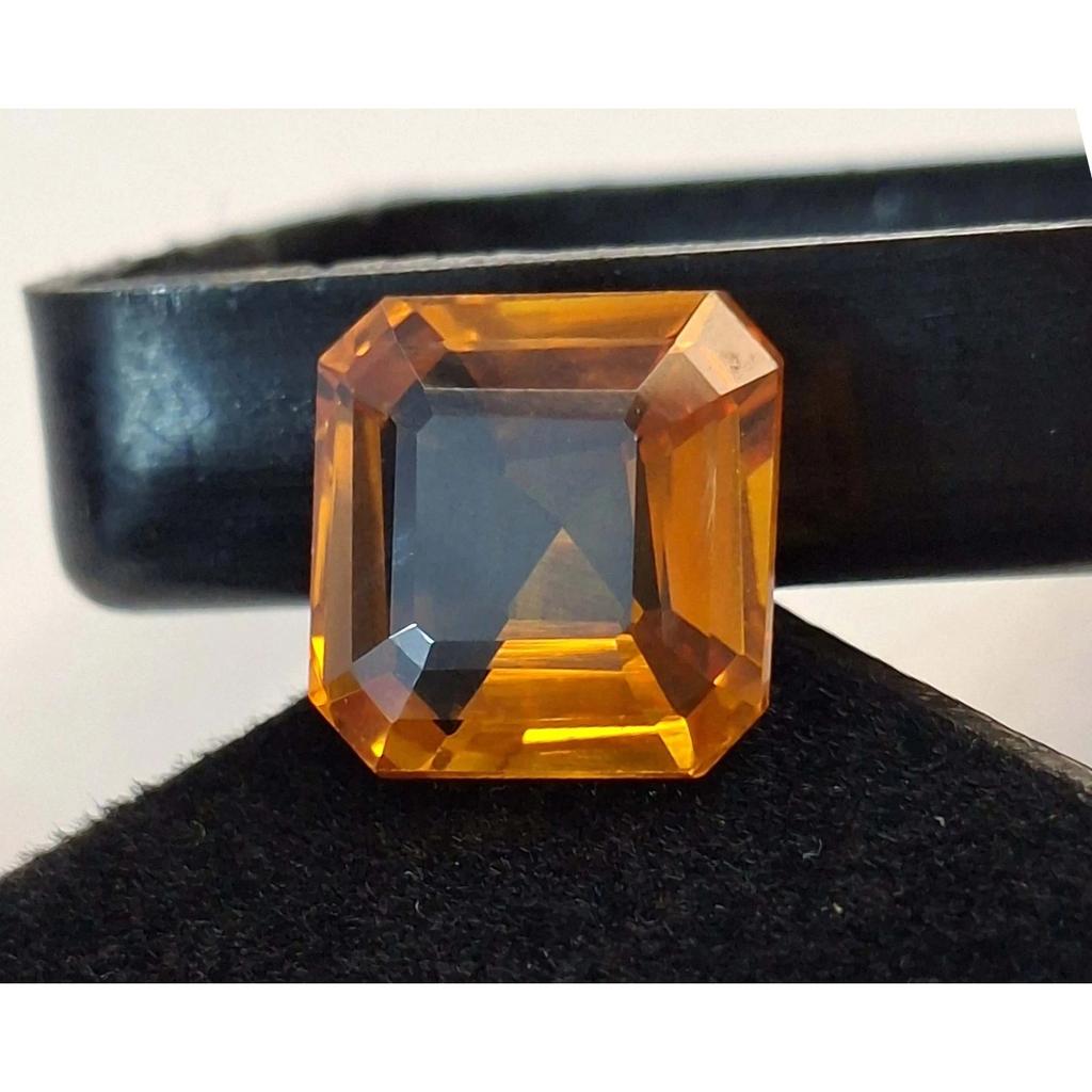 Certified Natural Orange Painite Mogok Asscher Cut 8-10 Ct Beautiful Gemstone