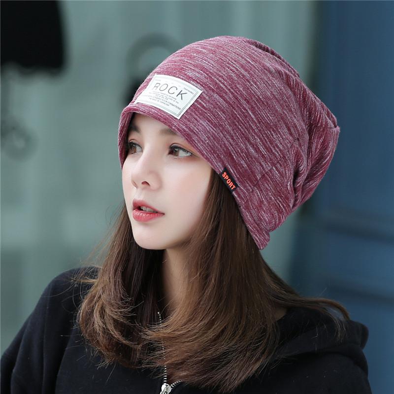 Rock Letter Brand Knitted Sweater Hat With Flap Ear Protection For Unisex Adults