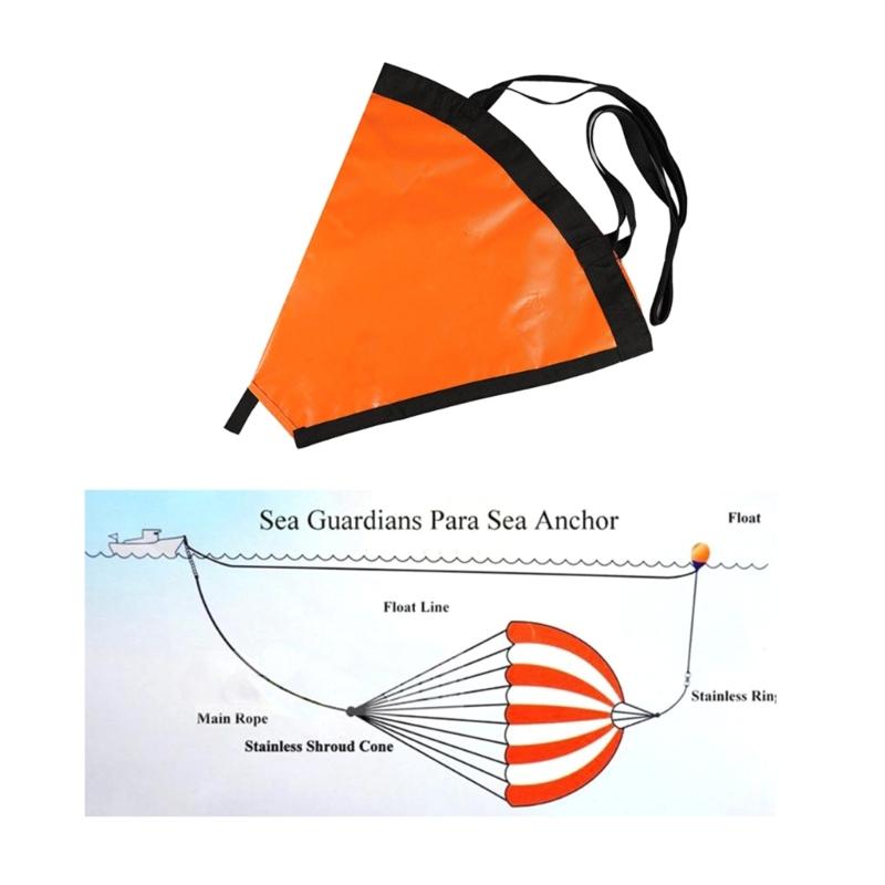 PVC Sea Anchors Marine Brake System Attachments Marine Kayak Drifts Rowing Boats Brake Anchors Drogues Drifting Brake Suit