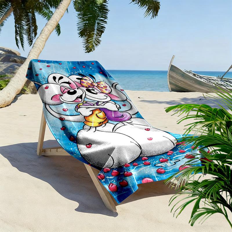 Diddl Cute Print Beach Towel, Large Soft Quick Dry Towel for Beach Camping Swimming