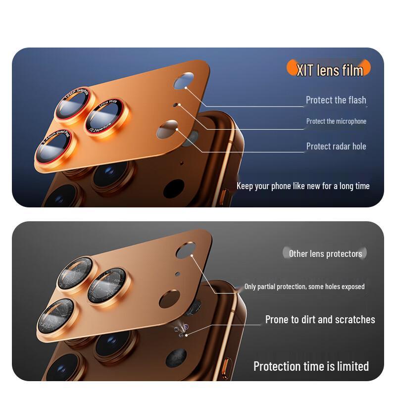 X-IT iPhone 17 Series Tempered Glass Camera Lens Protector