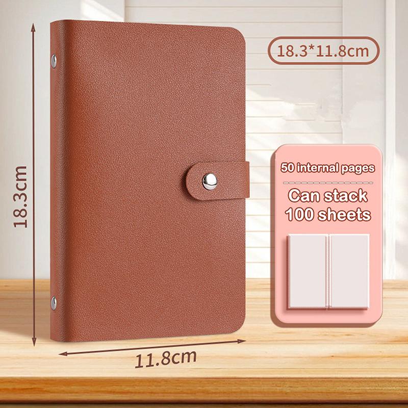 

Banknote Storage Book Made Of Pu Material, Can Hold 100 Banknotes, With Banknote Pos, Stamps, Bank Card Storage Book