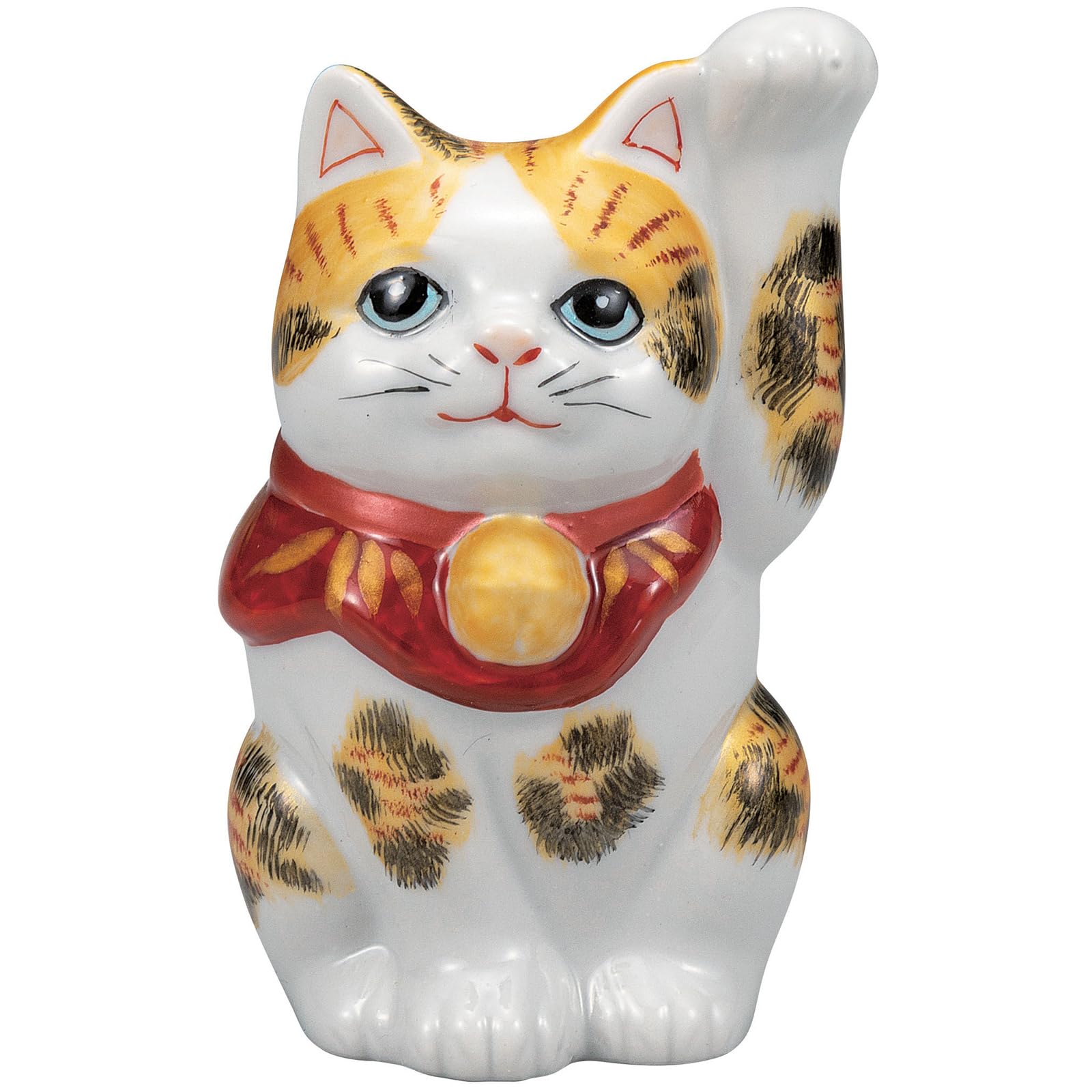 

Kutani Ware Celebrating Business Prosperity and Good Left Approximately 10cm Size Maneki-neko Figurine, Fortune, Handed, Tall, 3.3, Gold-Decorated