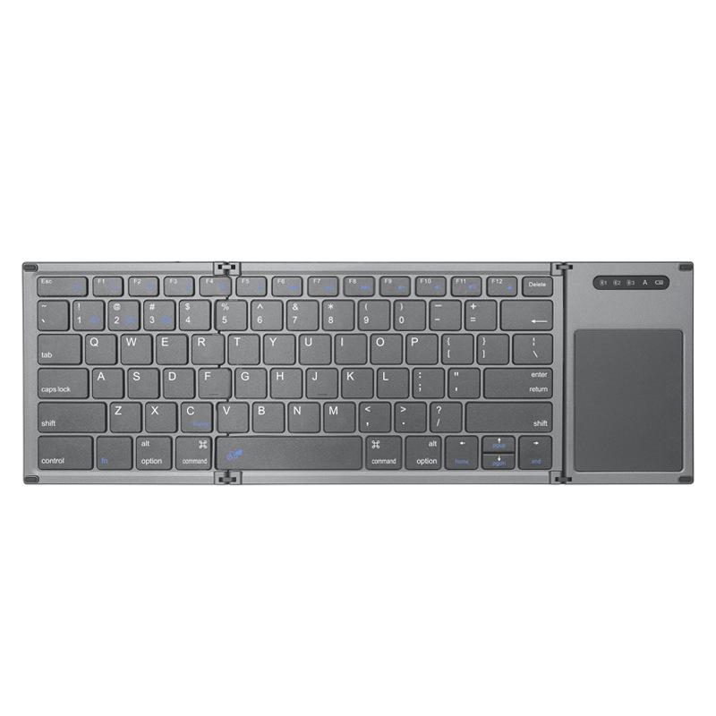 Tri-Fold Bluetooth Keyboard with Touchpad for Phones & Tablets