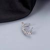 Temperament Light Luxury Full Diamond Flower Ear Clips No Ear Piercings Niche Design Sense Elf Ear Bone Clips Earrings