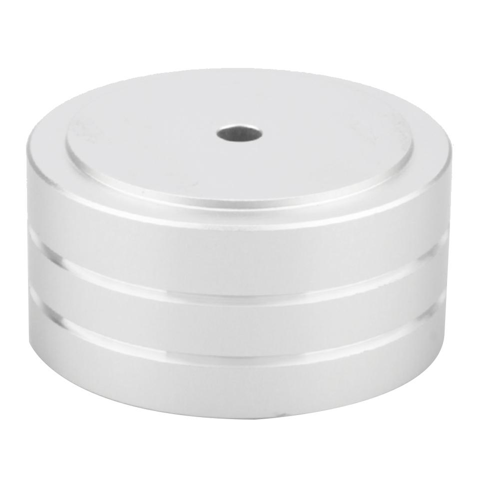 4 Stück 40x20mm Aluminium HIFI Verstärker Lautsprecher Isolationsständer Plattenspieler Füße Pad (Silber)