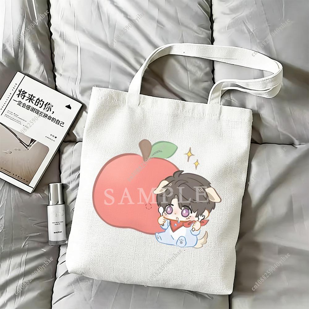 Liebe und Deepspace Niedlicher Cartoon Caleb Xia Yizhou Gege Apfel Leinwandtasche Anime Cosplay 35x40CM Farbig bedruckte Tragetasche Fan-Geschenke