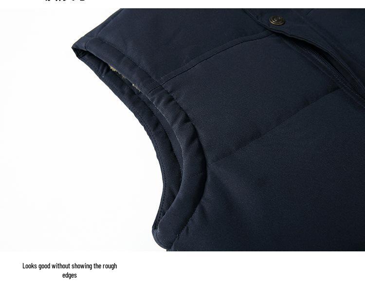 Herren Verdickte Weste für den Winter - Warme, locker sitzende Steppjacke für mittleres und älteres Alter (Große Größe, Modell 7881)