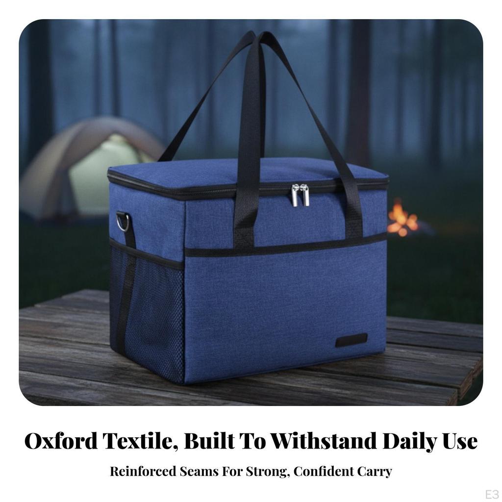 Insulated Cooler Bag Portable with Shoulder Strap Sturdy for Picnics