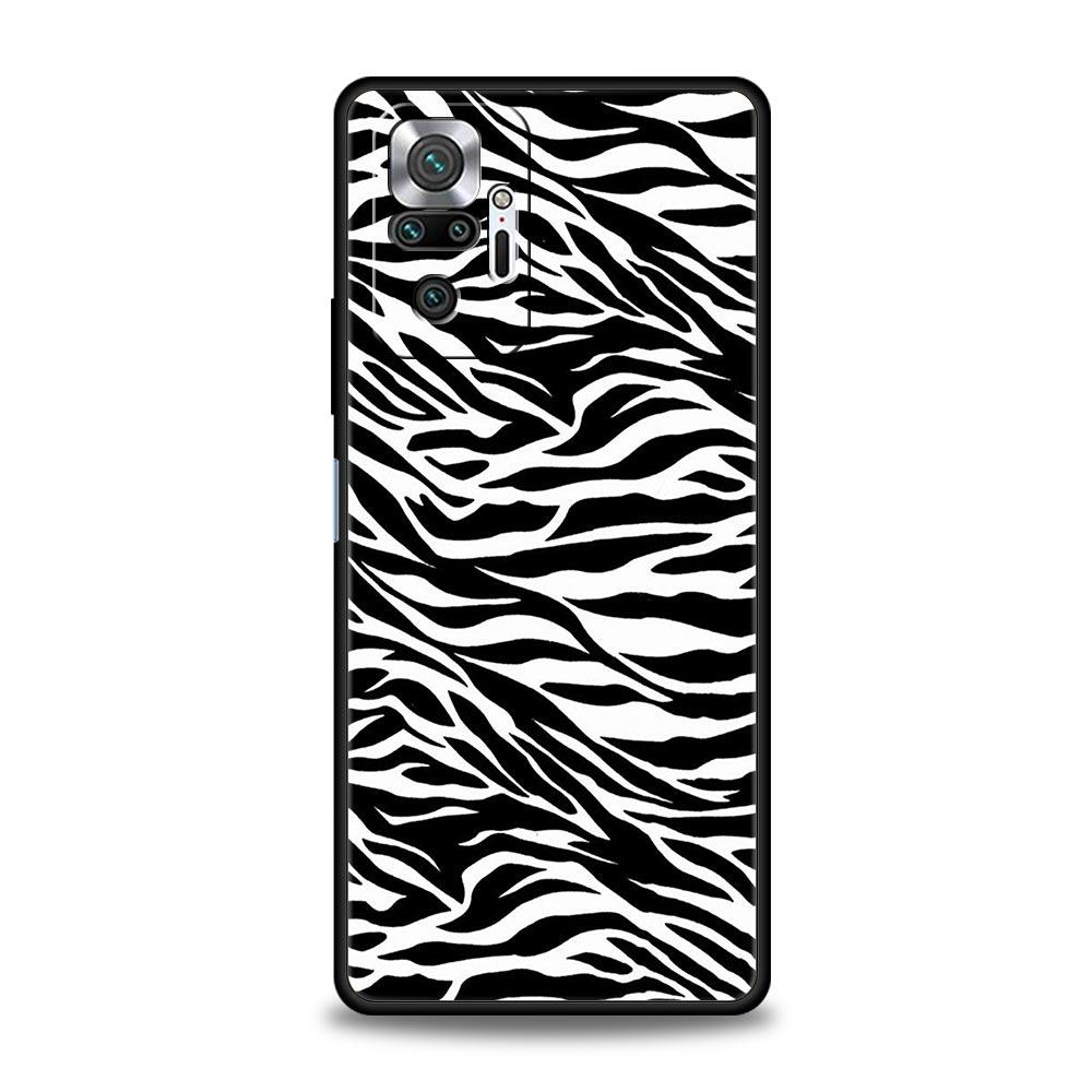 Cow Zebra Pattern Phone Case For Xiaomi Redmi Note 12 5G 11 10 Pro Plus 9S 9 8 7 9T 8T 10C 9C 9A 5G K50 Gaming Silicone Cover