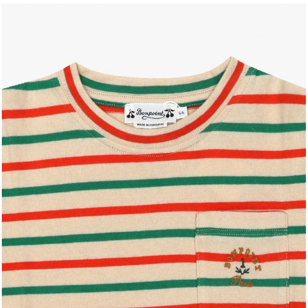BonpoinT Boys Kids ShorT Sleeve T shirT sTripe c05bTsk00001