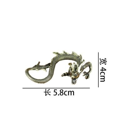 Antike Drachenfigur aus Messing, Teetier aus massivem Messing, Handstück, Heim-/Schreibtischdekoration.