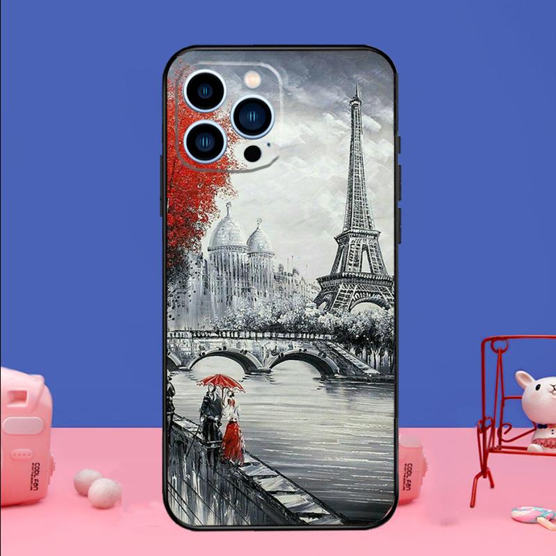 Paris Eiffel Tower France Phone Case For iPhone 16 15 14 13 12 11 17 Pro Max Plus 12 13 mini 16e 17 Air Bumper Cover