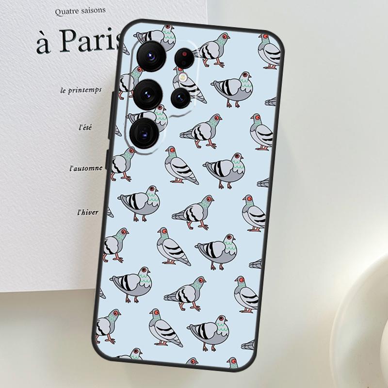 The Pigeons Phone Case For Samsung Galaxy S24 S25 Ultra S9 S10 S20 S21 S22 S23 Plus S24 FE Cover Shell