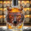 Artistic Wolf Head Decanter High Borosilicate Glass Wine Bottle Bourbon Dispenser For Gift And Collectors Home Bar