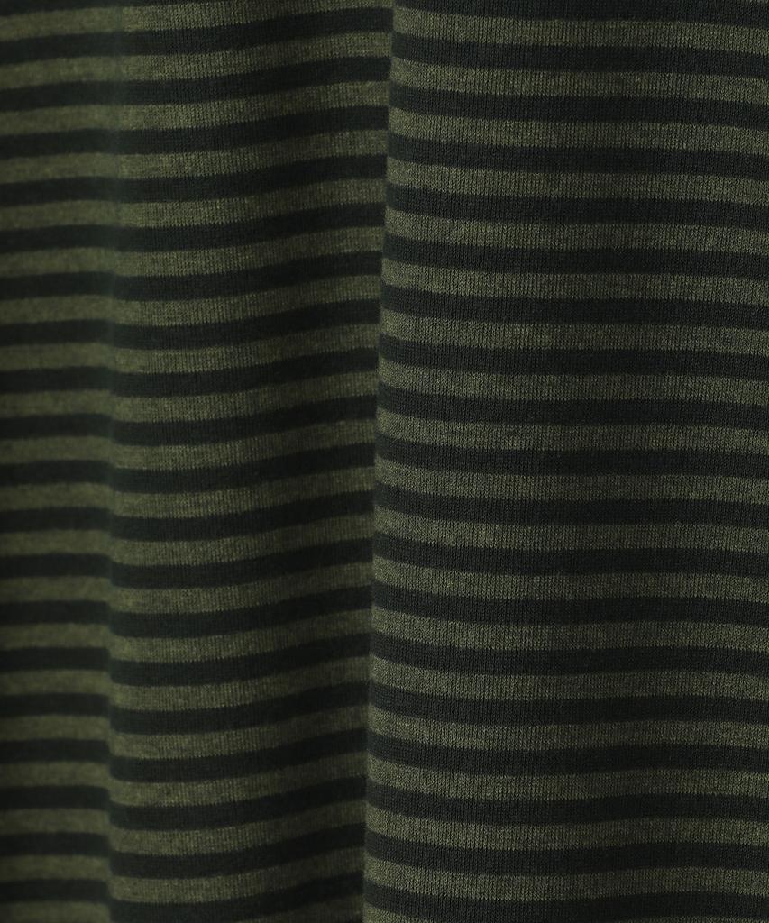 SLOW RECORD HOUSE Striped Long Sleeve_Khaki