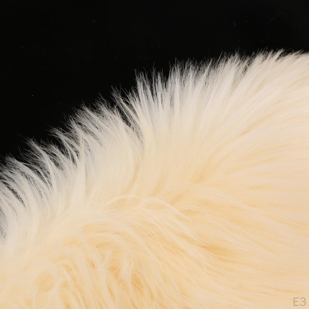 Shape Artificial Area Rug Floor Carpet Living Room Bedside Mat - Non Shed & Long Pile