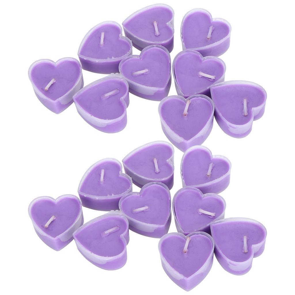 18Pcs Heart Shaped Candle Romantic Dinner Candlelight Decorations Ornaments