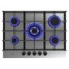 Plaque de cuisson au gaz - CECOTEC - Bolero Squad G 5400F - 5 foyers - Acier inoxydable - Brûleur WOK