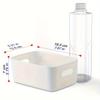 Ensemble de 1 boîte de rangement en plastique blanc - Conteneur carré de haute qualité, étanche et durable, design rectangulaire simple