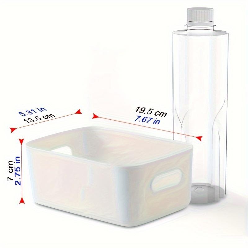 Ensemble de 1 boîte de rangement en plastique blanc - Conteneur carré de haute qualité, étanche et durable, design rectangulaire simple