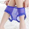 Women's See Through Lingerie Mesh Briefs Knickers Undergarments Lace Sheer Panties Sexy Underwear