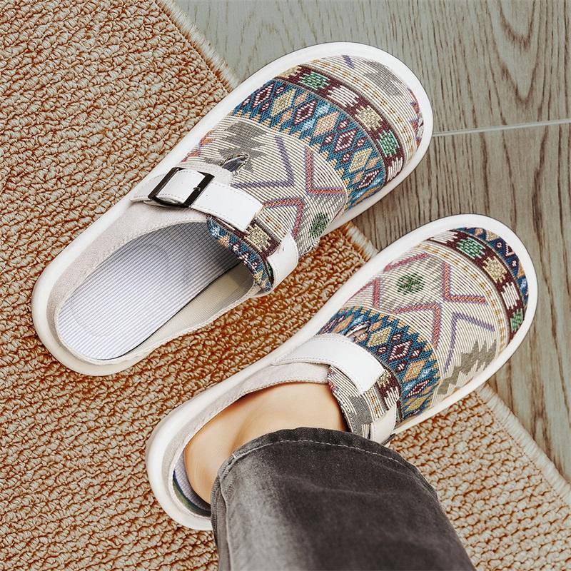 Μεγάλο Μέγεθος 47 Πολυτελείς Ανδρικές Μισές Παντόφλες Σανδάλια Άνετα Αναπνεύσιμα Καμβά Casual Παπούτσια Ανδρικά Μοντέρνα Αθλητικά Παπούτσια Αναψυχής Ανδρικές Παντόφλες Σαγιονάρες Υποδήματα Ανδρικά