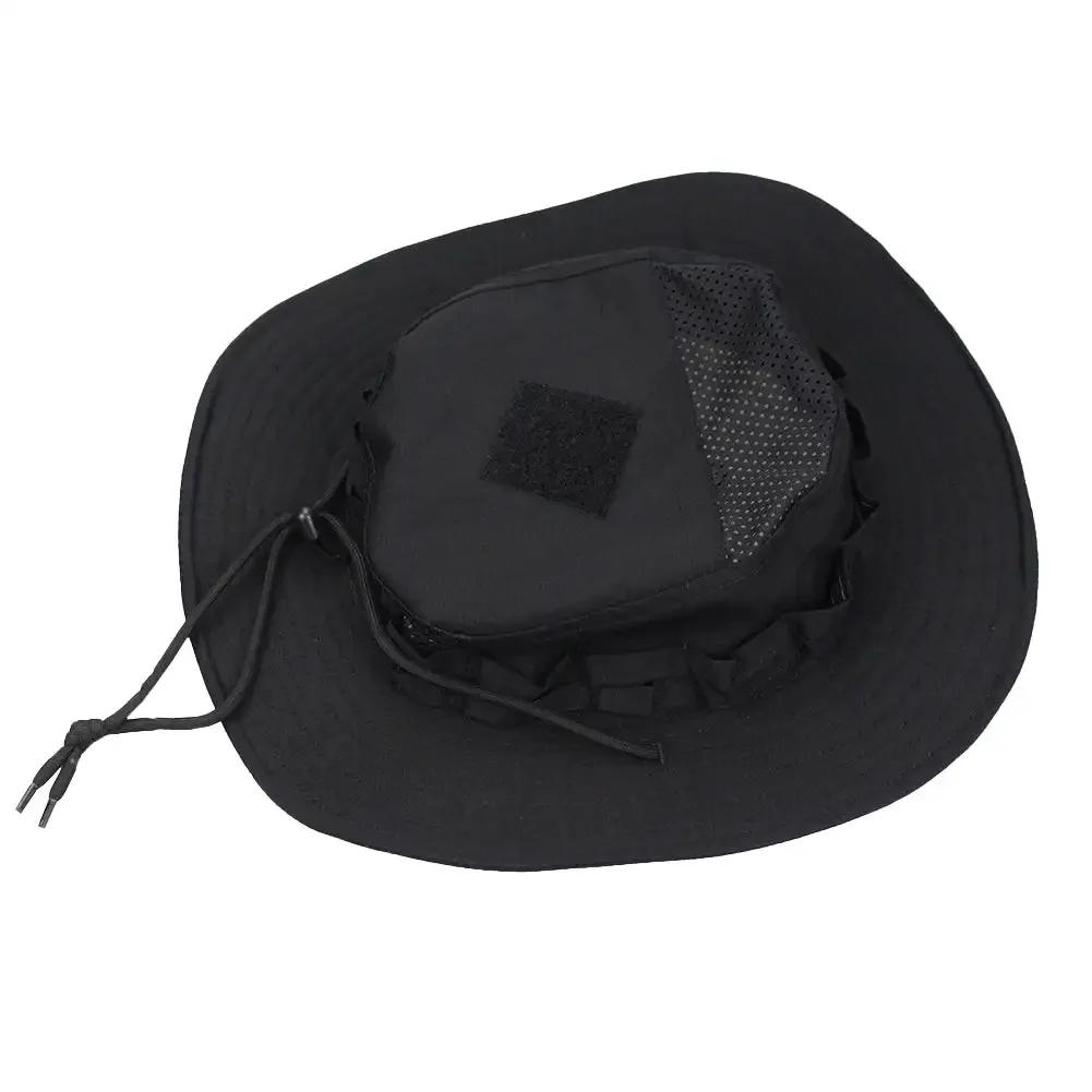 New Tactical Camouflage Boonie Cap Wide Brim Hat Men Outdoor Sports Fishing Hiking Hunting Sunshade Hat Foldable Soft Hat