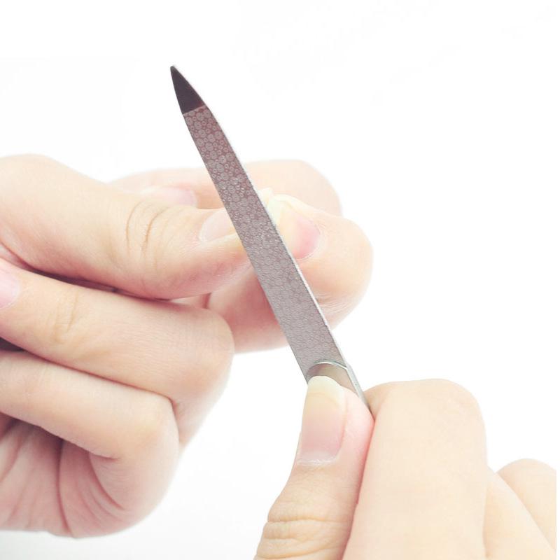 1 PC Stainless Steel Files Nail File Buffer Metal Grinding Sanding Manicure Pedicure Scrub Nail Art Tools Manicure Pedicure Tools