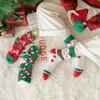Christmas Fuzzy Socks 6 Pairs, Santa Snowman Reindeer Tree, Women's Winter Gift Set, Random Color