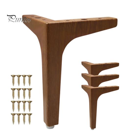 

4 шт. металлические ножки для мебели грузоподъемностью 200 кг, устойчивые к ржавчине, простые в установке треугольные ножки для мебели, сменные детали для самостоятельной сборки 13cm темно-коричневого