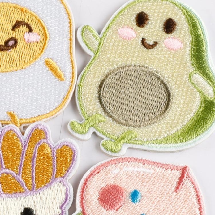 6 Pcs French Fries Applique Patches Lovely Peach Iron On Patches Embroidered Patches Repair Patches Sew On Patches