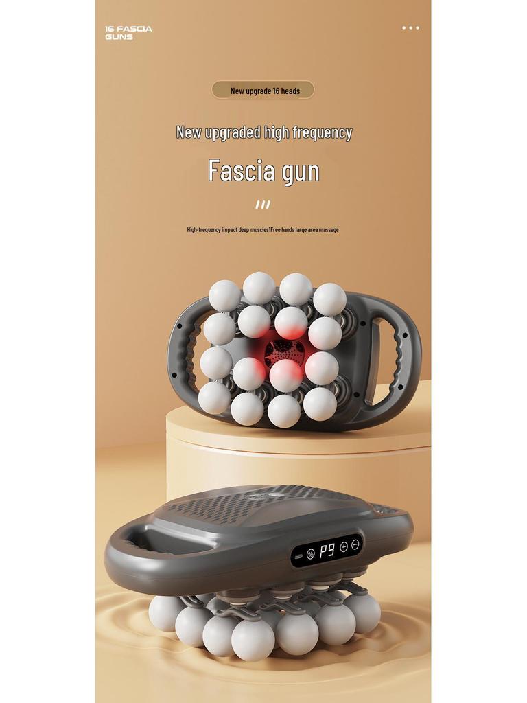 Professional Sixteen-Head Percussion Massager for Deep Muscle Relaxation