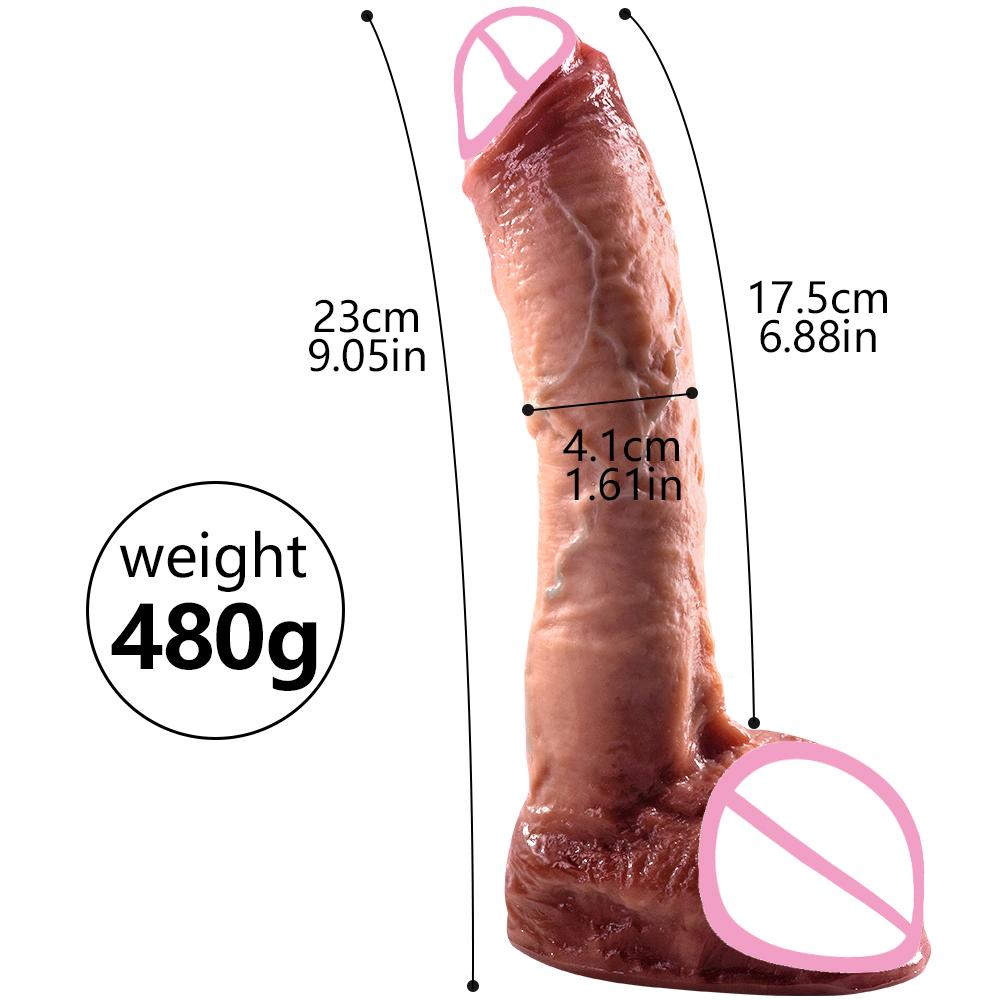 Huge Dildo for Women Big Dick Skin Feeling Realistic Penis Female Masturbation Double-layer Silicone Suction Cup adult sex toys