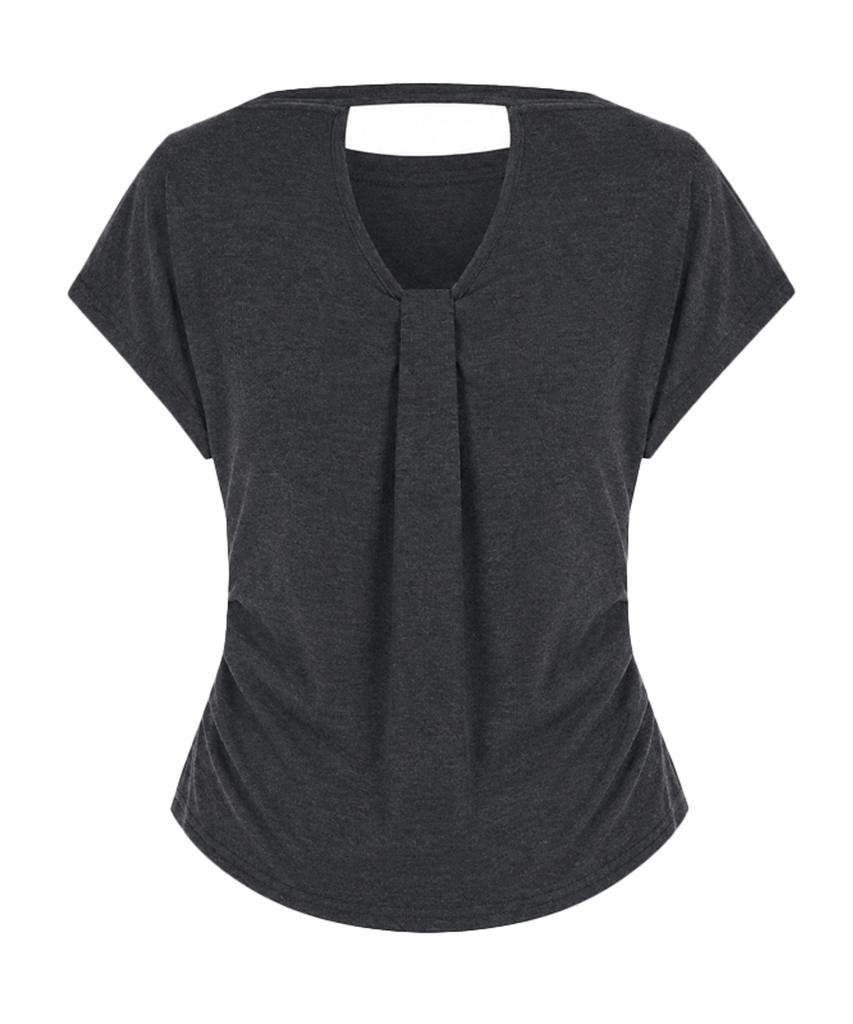 TVIEW Shirred Back Drape T-Shirt_V6B-Cts020