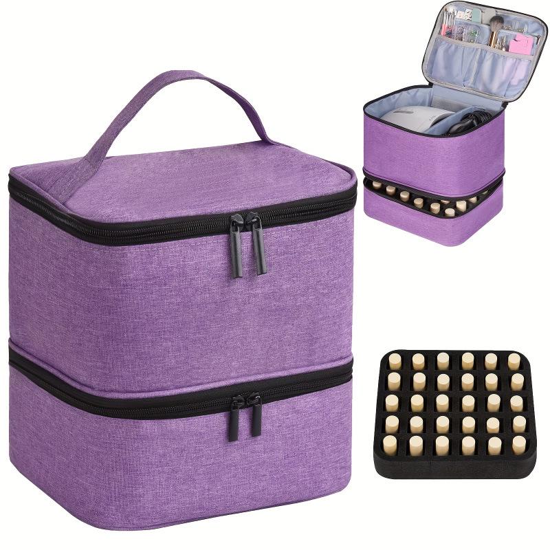 Double-Layer Large-Capacity Makeup & Essential Oil Storage Bag