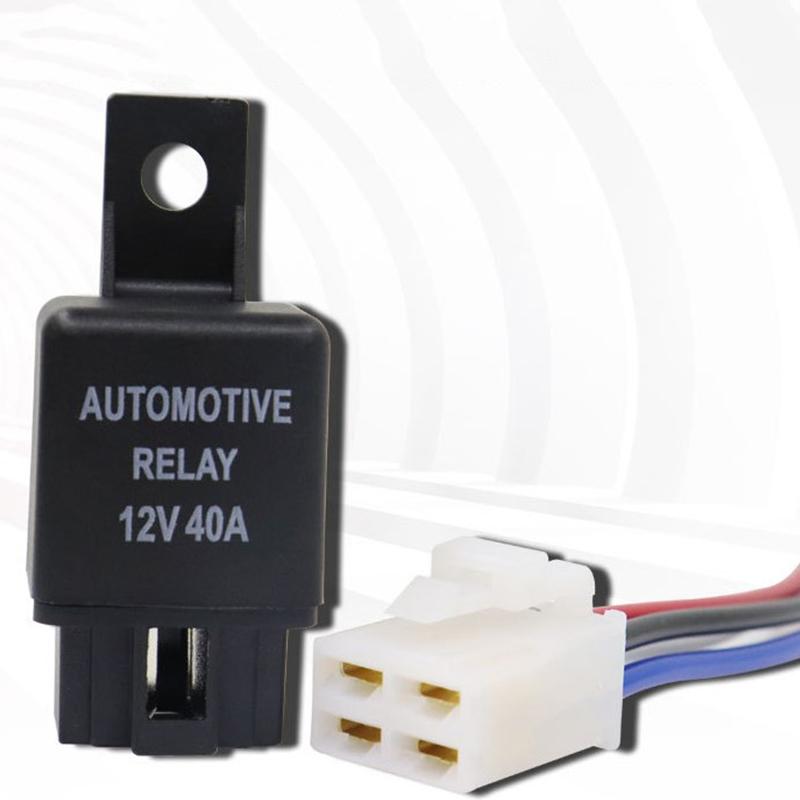 Automotive Relay 12V 4Pin Car Relay With Black Red Copper Terminal Auto Relay