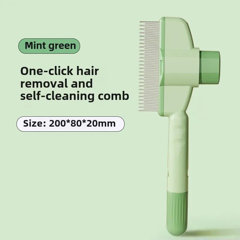 

Расческа для кошек, удаление узелков, плавающие волосы, артефакт, длинные волосы, самоочищающийся ряд для домашних животных, расчески для собак и кошек, принадлежности для ухода, удаление блох зелёный