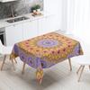 Psychedelic Geometric Mandala Pattern Rectangular Tablecloth Waterproof and Oilproof Wedding Restaurant Kitchen Table Decoration