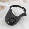 Elastic Solar Fan Hat Breathable Summer Fan Visor Cap Sunscreen Empty Top Hat  Camping
