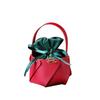 Red Green Design Christmas Gift Bags Flannel Fabric Leather Handled Bags Candy Bags  Wedding Favors